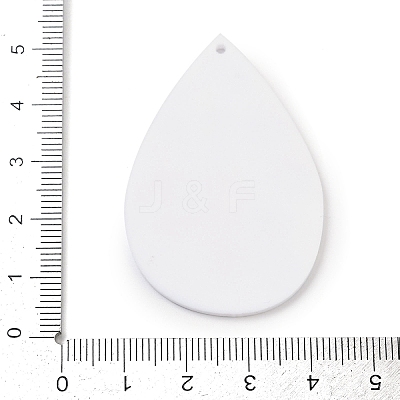 Printed Opaque Acrylic Pendants FIND-K017-16F-1