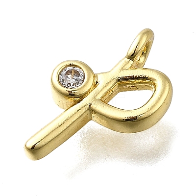 Brass Micro Pave Cubic Zirconia Pendants KK-B132-12G-P-1
