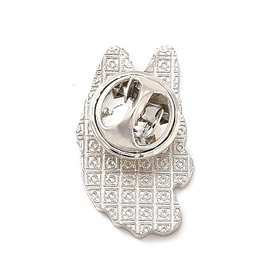Dog Enamel Pin with Brass Butterfly Clutches LS-JEWB-A006-03H-1