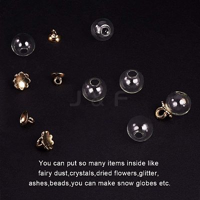 Glass Bottle Pendant Makings Sets DIY-PH0020-47LG-1