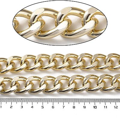Oxidation Aluminum Diamond Cut Faceted Curb Chains CHA-H001-01KCG-1