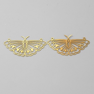 Hollow Brass Pendants KK-CJC0009-02C-04-1