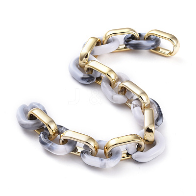 Handmade CCB Plastic Cable Chains AJEW-JB00645-01-1
