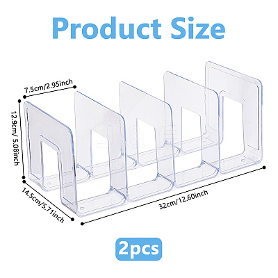 4 Girds Plastic Shoes Display Organizer Holder LS-ODIS-WH0099-122-1