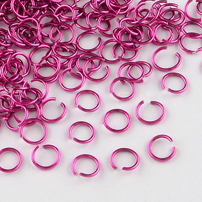 Anodized Aluminum Open Jump Rings ALUM-R005-0.8x6-05-1