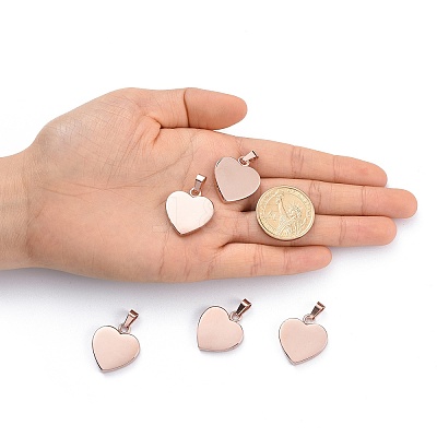 Ion Plating(IP) Fashionable 304 Stainless Steel Stamping Blank Tag Pendants LS-STAS-J002B-01RG-1