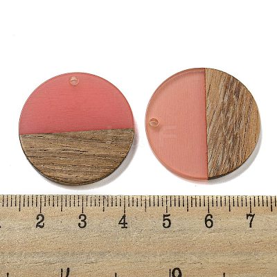 Resin & Walnut Wood Pendants RESI-XCP0002-16K-1