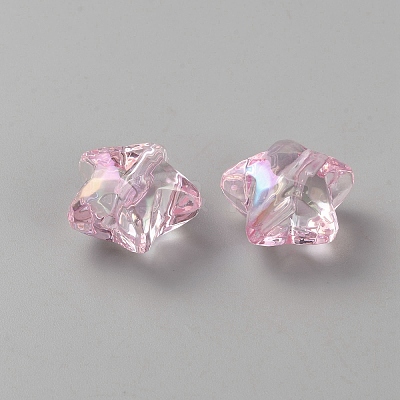 Star Transparent Acrylic Beads MACR-CJC0002-02B-02-1