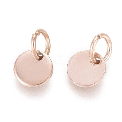 Ion Plating(IP) 304 Stainless Steel Charms EJEW-L238-03A-RG-1