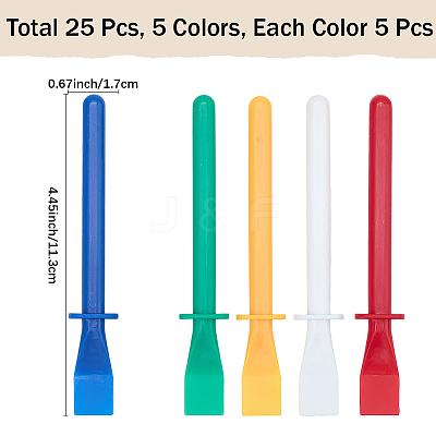 25Pcs PP Plastic Palette Knives FIND-CP0003-46-1