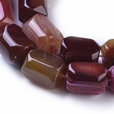 Natural Agate Beads Strands G-L542-B13-1