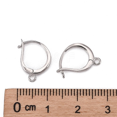 Anti-Tarnish Rhodium Plated 925 Sterling Silver Leverback Earring Findings X-STER-I017-087P-1