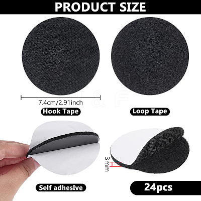 24Pcs Self-adhesive Nylon with PP Hook and Loop Tapes DIY-FG0010-22-1