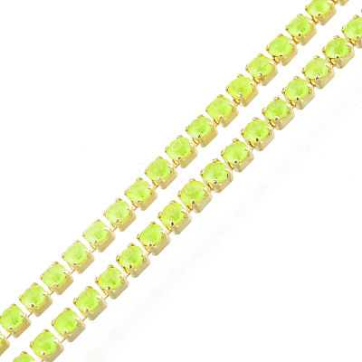 Brass Rhinestone Strass Chains CHC-N017-003A-B02-1