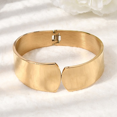 304 Stainless Steel Hinged Bangles BJEW-D408-13G-1