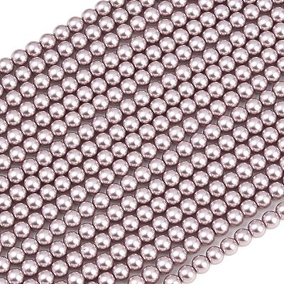 Eco-Friendly Dyed Glass Pearl Round Beads Strands HY-A002-6mm-RB017-1