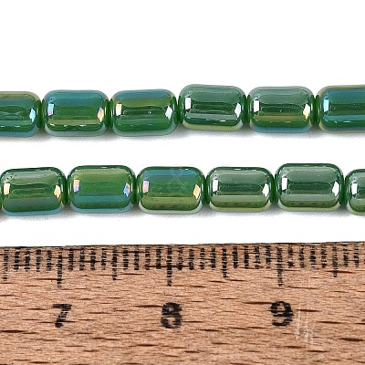 Electroplate Opaque Glass Beads Strands EGLA-Q132-03A-C03-1