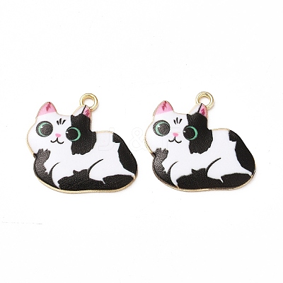 Alloy Enamel Pendants ENAM-M046-11G-E-1