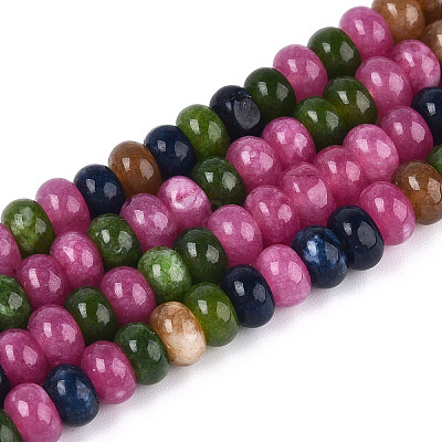 Dyed Natural White Jade Beads Strands G-T139-58B-01-1
