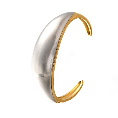 304 Stainless Steel Cuff Bangles for Women BJEW-F489-01-1