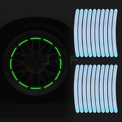 Plastic Laser Reflective Car Wheel Rim Stickers AJEW-WH20033-099D-1