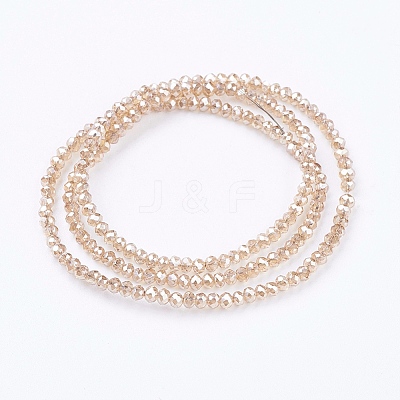 Electroplate Glass Beads Strands EGLA-J025-F-M-1