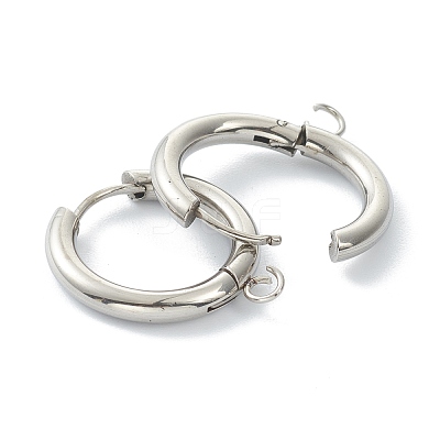 Tarnish Resistant 201 Stainless Steel Huggie Hoop Earring Findings STAS-P283-01G-P-1