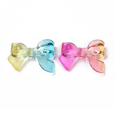Two Tone Transparent Acrylic Beads OACR-P011-01A-1