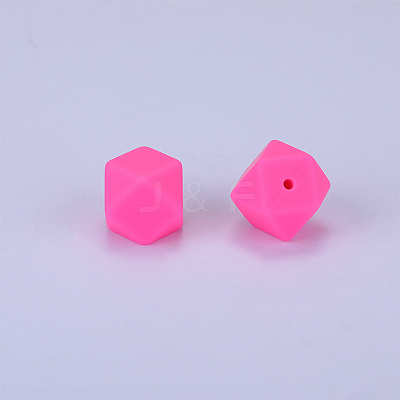 Hexagonal Silicone Focal Beads SI-JX0020A-33-1