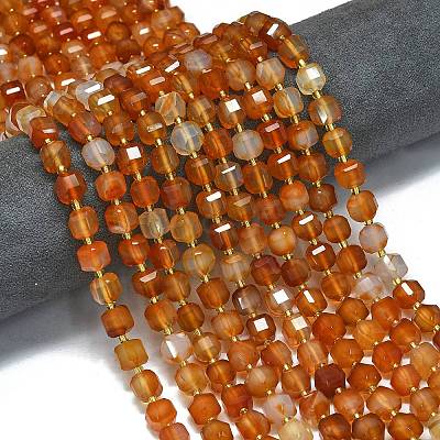 Natural Red Agate Beads Strands G-K389-A08-01-1