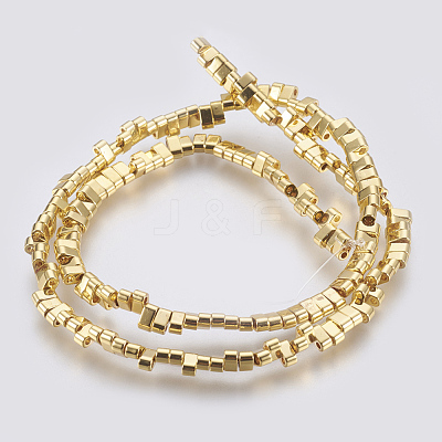Electroplated Non-magnetic Synthetic Hematite Beads Strands G-E495-11B-1