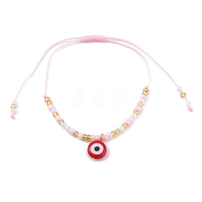 Adjustable Nylon Thread Braided Bead Bracelets BJEW-JB06009-1