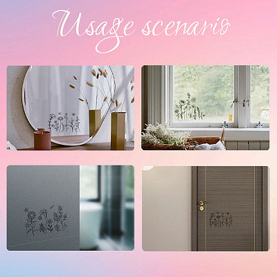 Waterproof Reflective Plastic Mirror Stickers DIY-WH0668-002-1