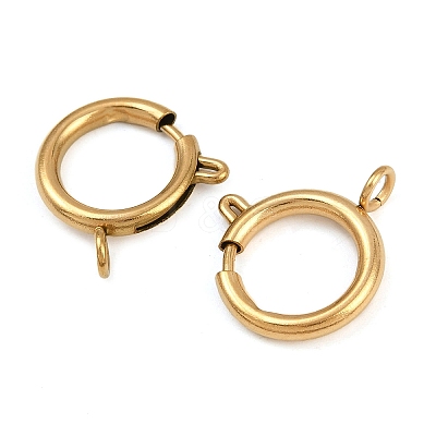 304 Stainless Steel Spring Ring Clasps STAS-B095-05H-G-1
