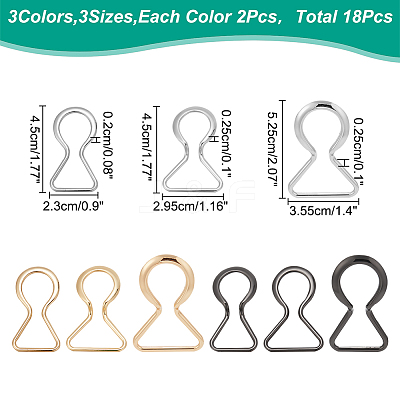 18Pcs 9 Style Alloy Belt Buckles FIND-WR0006-91-1