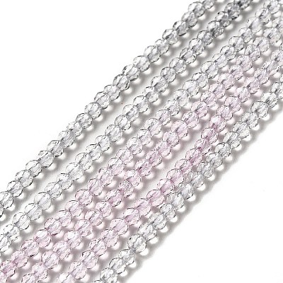 Transparent Gradient Color Glass Beads Strands X1-GLAA-H021-01B-12-1