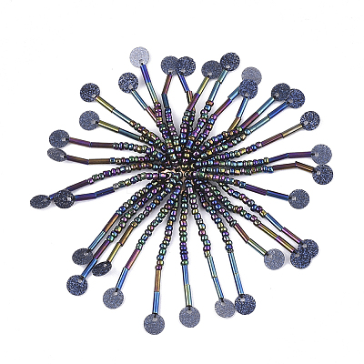 Glass Seed Beads Cabochons FIND-T044-04A-1
