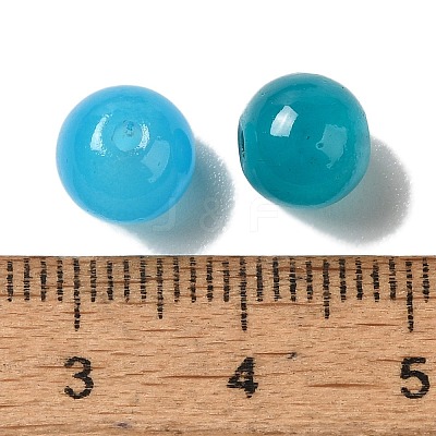 600Pcs 24 Colors Baking Paint Imitation Jade Glass Round Beads DGLA-JP0001-29-8mm-1