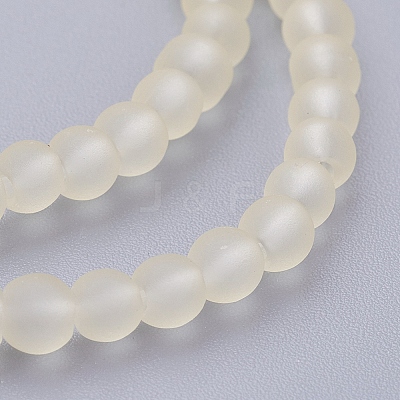 Baking Paint Transparent Glass Bead Strands GLAA-S031-4mm-23-1