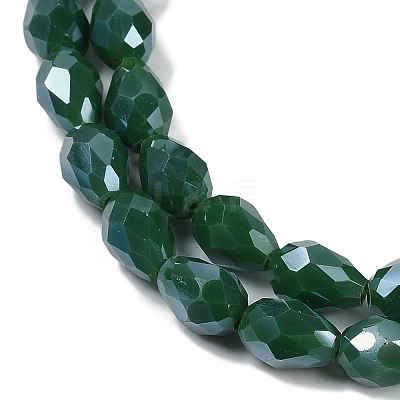 Opaque Solid Color Electroplate Glass Beads Strands LS-EGLA-N013-P6mm-B04-1