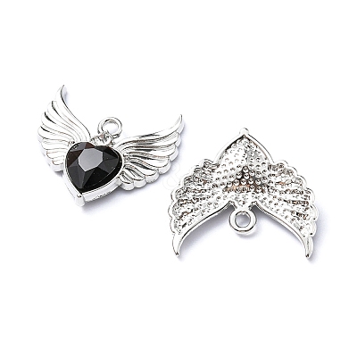 Rack Plating Alloy Glass Pendants FIND-YW0001-85A-1