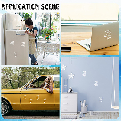 Waterproof PET Car Rearview Mirror Stickers DIY-WH20001-71C-1