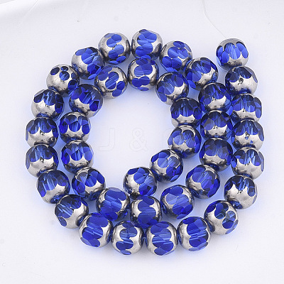 Electroplate Glass Beads Strands EGLA-T019-02C-1