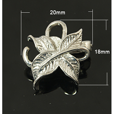 Brass Fold Over Magnetic Clasps X-KK-C2917-N-1