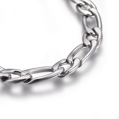 Tarnish Resistant 304 Stainless Steel Figaro Chain Bracelets BJEW-L637-04B-P-1