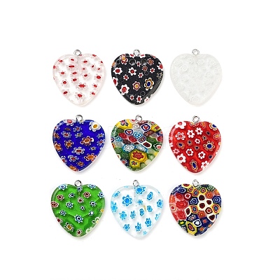 Millefiori Glass Pendants G23CD011-1