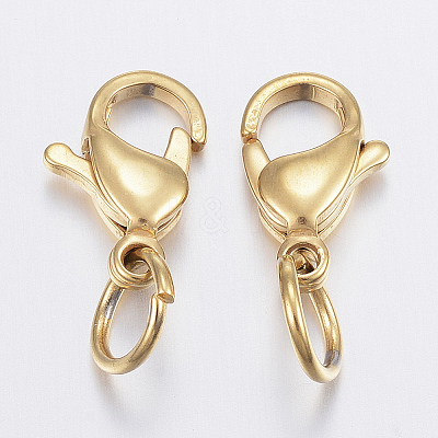 Ion Plating(IP) 304 Stainless Steel Lobster Claw Clasps LS-STAS-P139-A13-G-1