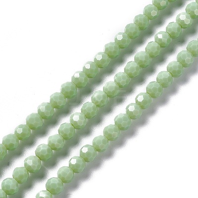 Faceted(32 Facets) Glass Beads Strands EGLA-J042-36B-10-1