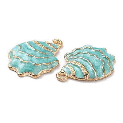 Rack Plating Alloy Enamel Pendant ENAM-Q449-12G-01-1
