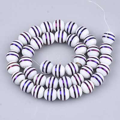 Electroplate Glass Beads Strands EGLA-S177-06A-02-1